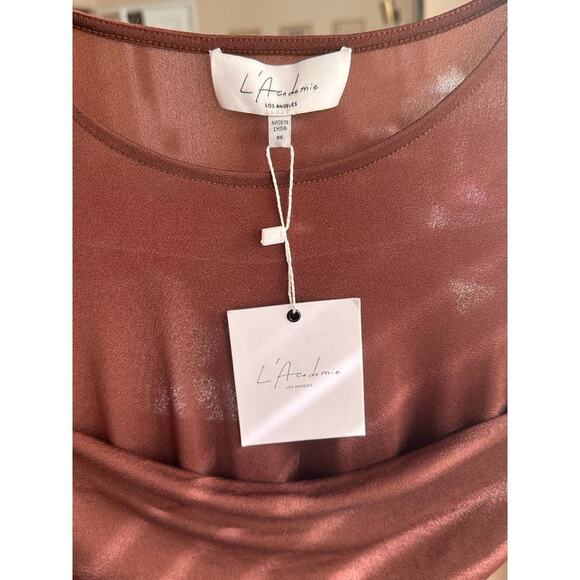 NWD L’Acadamie Alma Dress in Brown size XS - Picture 7 of 7